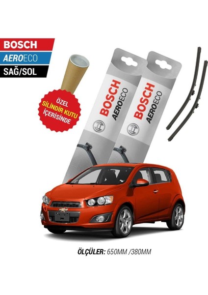 Chevrolet Aveo Hatchback 2012 Silecek Takımı Bosch Aeroeco