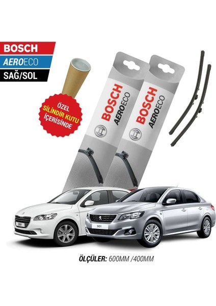 Peugeot 301 2014 Silecek Takımı Bosch Aeroeco