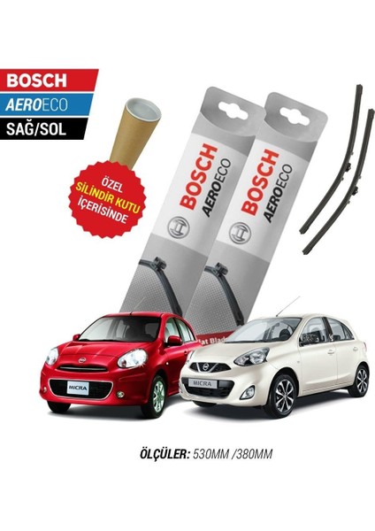 Nissan Micra 2012 Silecek Takımı Bosch Aeroeco