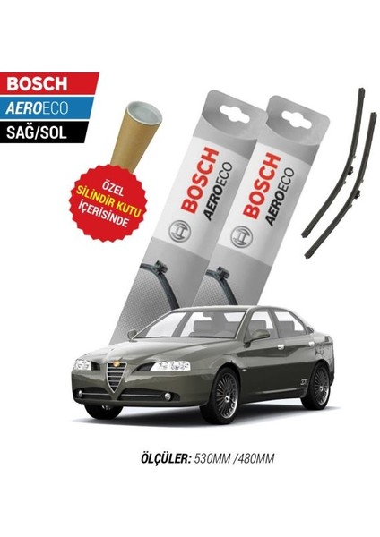Alfa Romeo 166 2003 Silecek Takımı Bosch Aeroeco