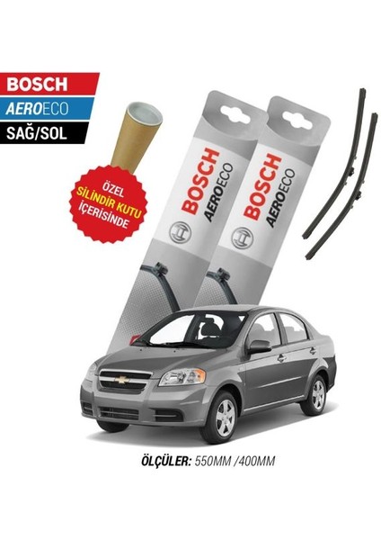 Chevrolet Aveo Sedan 2009 Silecek Takımı Bosch Aeroeco