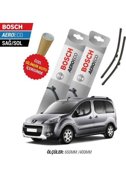 Peugeot Partner 2016 Silecek Takımı Bosch Aeroeco