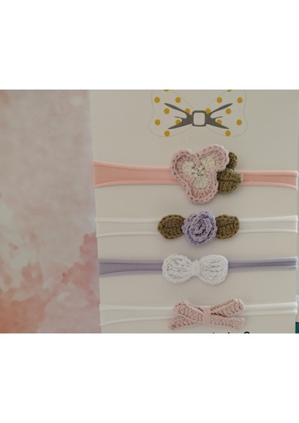 4'lü Set Örgü Motifli Saç Bandı - Çok Renkli - Organik & El Yapımı