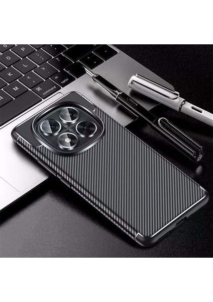 Xiaomi Redmi Note 14 Pro Plus Kılıf Kamera Çıkıntılı Karbon Desenli Renk Atmaz Koruyucu Negro Kapak