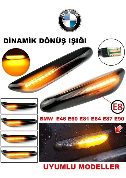 Bmw E60 Kayar Ledli Çamurluk Sinyali Sağ Sol Takım