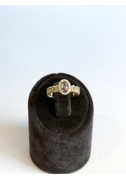 925 Ayar Gümüş Oval Tek Taş Yüzük fiyatları