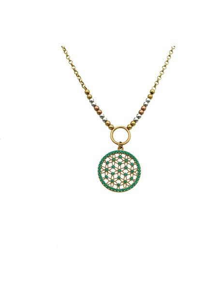 14 Ayar Çiçek Minimal Kolye
