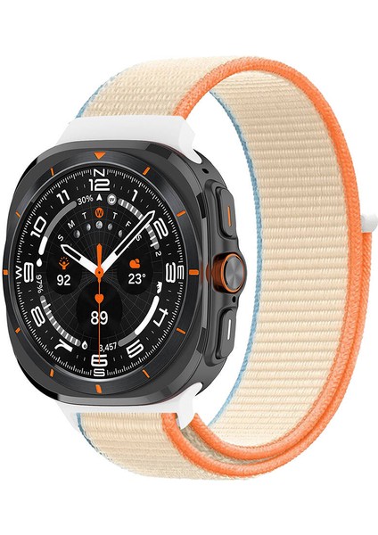 ​​galaxy Watch Ultra 47MM Zore Krd-03 Hasır Kordon-Krem