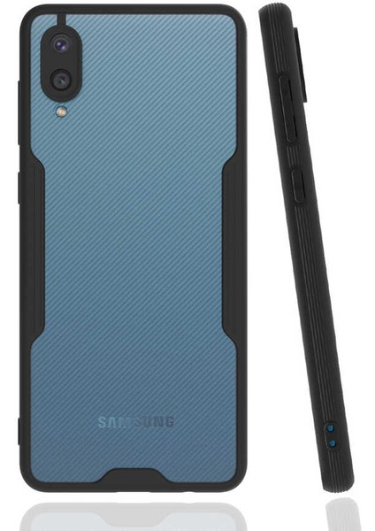 Galaxy A02 Kılıf Zore Parfe Kapak-Siyah