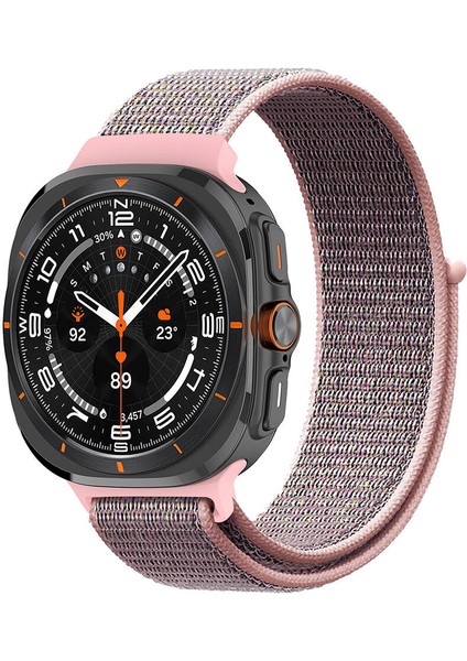 ​​galaxy Watch Ultra 47MM Zore Krd-03 Hasır Kordon-Kum Pembe