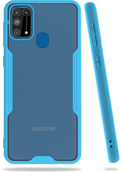 Galaxy M31 Kılıf Zore Parfe Kapak-Mavi