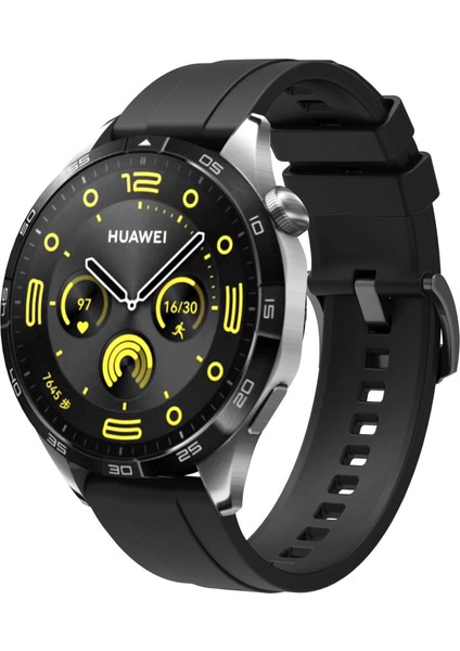 Huawei Gt4 22MM Uyumlu Zore - Krd-95 Silikon Kordon-Siyah