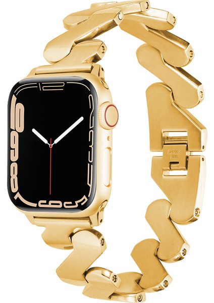 ​​​watch Ultra 49MM Kordon Uyumlu Krd-80 Metal Strap Kayış Zore - Gold