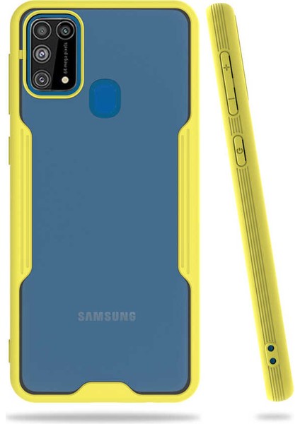 Galaxy M31 Kılıf Zore Parfe Kapak-Sarı