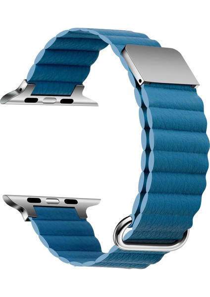 ​​​watch 38MM Uyumlu Krd-78 Pu Deri Kordon Strap Kayış Zore - Mavi