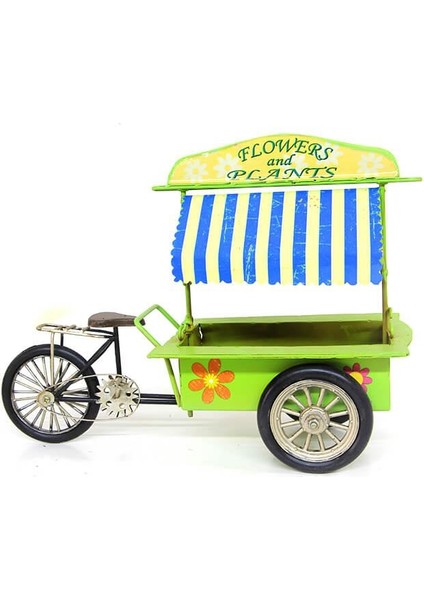 Dekoratif Metal Üç Tekerlekli Çiçek Arabası Biblo fırsatları