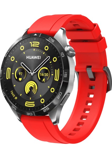 Huawei Gt4 22MM Uyumlu Zore - Krd-95 Silikon Kordon-Kırmızı