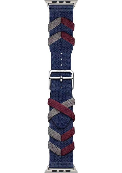 Watch 7 41MM Uyumlu Zore - Krd-97 Sarmal Örgü Tasarımlı Kordon-Siyah