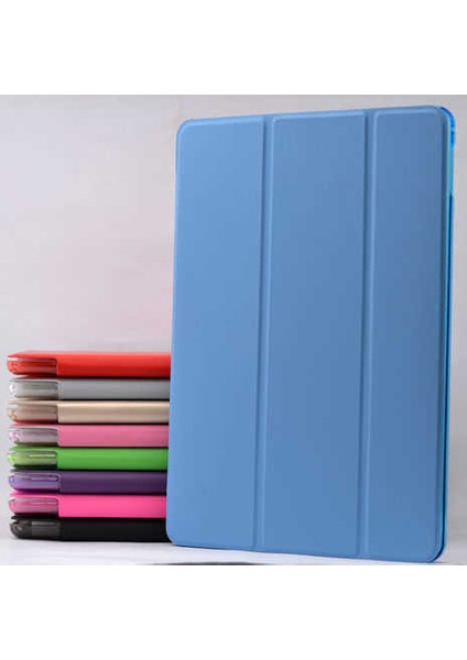 Galaxy Tab 3 Lite 7.0 T110 Uyumlu Zore Smart Cover Standlı 1-1 Kılıf-Kırmızı