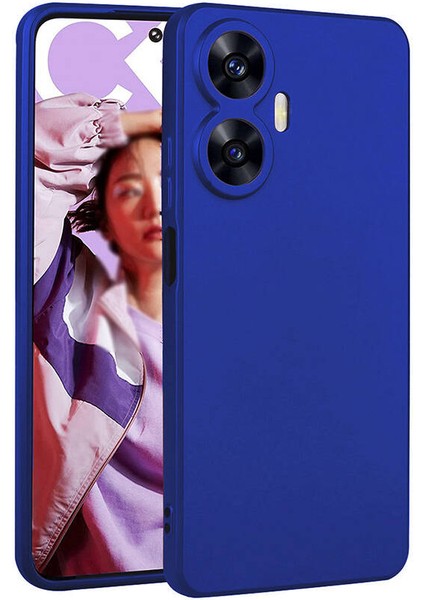 Realme C55 Kılıf Zore Premier Silikon Kapak-Saks Mavi