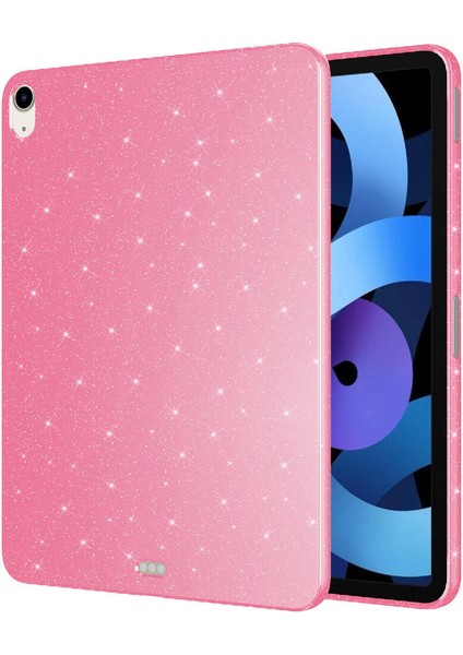 Apple iPad 10.9 2022 (10.nesil) Simli Parlak Görünümlü Uyumlu Zore Tablet Koton Kılıf-Pembe