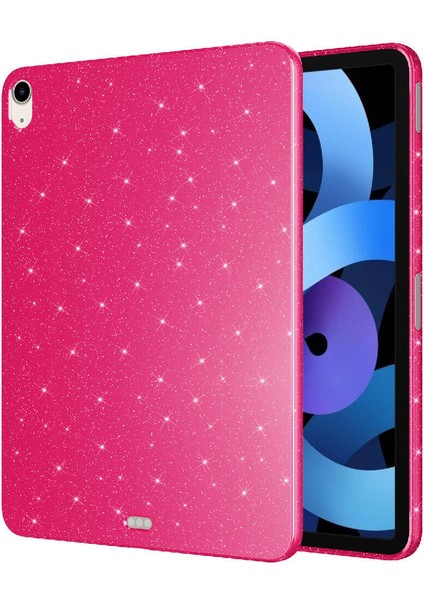 Apple iPad 10.9 2022 (10.nesil) Simli Parlak Görünümlü Uyumlu Zore Tablet Koton Kılıf-Pembe