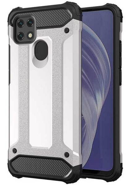 Oppo A15 Kılıf Zore Crash Silikon Kapak-Gri