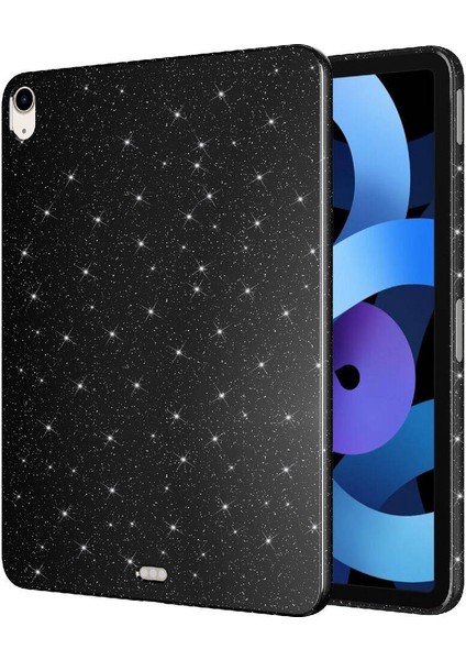 Apple iPad Air 10.9 2022 (5 Nesil) Simli Parlak Görünümlü Uyumlu Zore Tablet Koton Kılıf-Gümüş