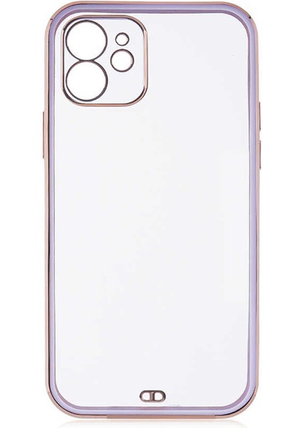 Apple iPhone 12 Kılıf Zore Voit Clear Kapak-Lila