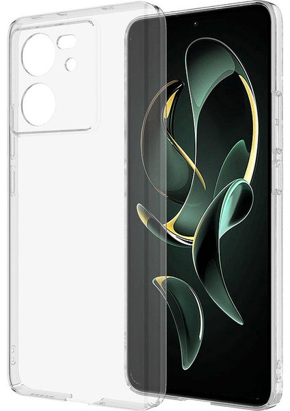 Xiaomi Mi 13T Kılıf Nano Oleofobik Özellikli Sert Arka Yüzey Zore Droga Kapak-Renksiz