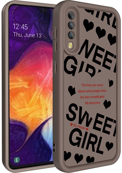 Galaxy A50 Kılıf Kamera Korumalı Baskılı Arka Yüzey Zore Klas Kapak-Siyah