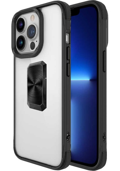 Apple iPhone 13 Pro Kılıf Zore V-Bax Kapak-Siyah