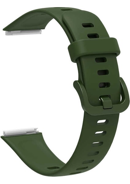 Huawei Band 7 Krd-71 Uyumlu Kordon Zore - Koyu Yeşil
