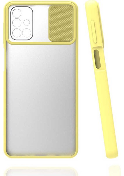 Galaxy M31S Kılıf Zore Lensi Kapak-Sarı