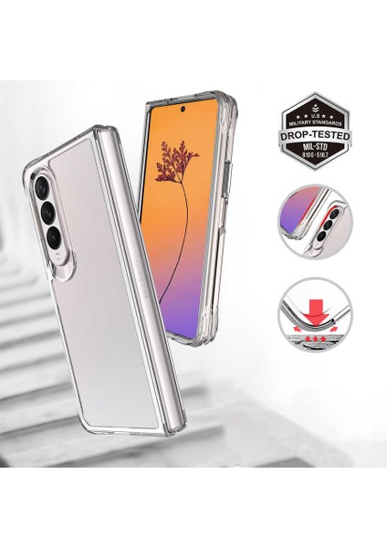 Galaxy Z Fold 4 Kılıf Zore Vonn Kapak-Renksiz
