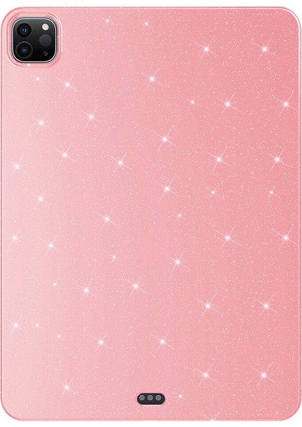 iPad Pro 11 2022 M2 Simli Parlak Görünümlü Uyumlu Zore Tablet Koton Kılıf-Pembe