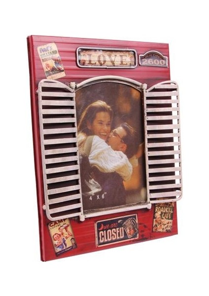 Dekoratif Metal Çerçeve Panjur Temalı Vintage fiyatları