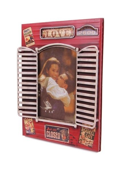 Dekoratif Metal Çerçeve Panjur Temalı Vintage modelleri