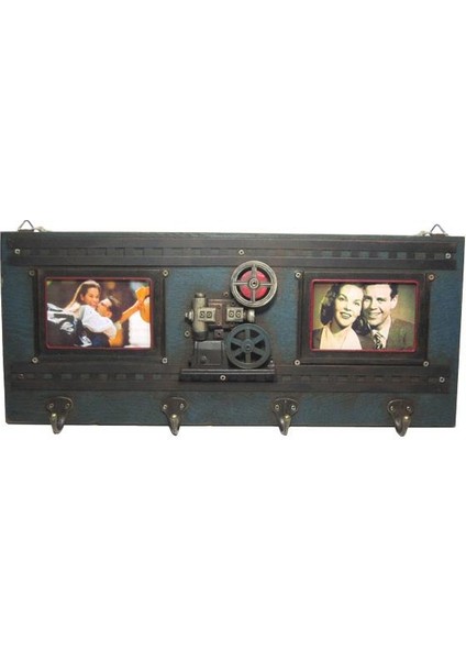 Dekoratif Metal Askı Çerçeveli Sinema Temalı Hediyelik