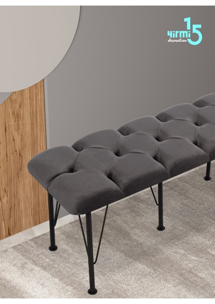 Metal Ayaklı Babyface Puf & Benchfüme Bench 2024