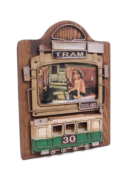 Dekoratif Metal Çerçeve Tramvay Dekorlu Vintage fiyatları