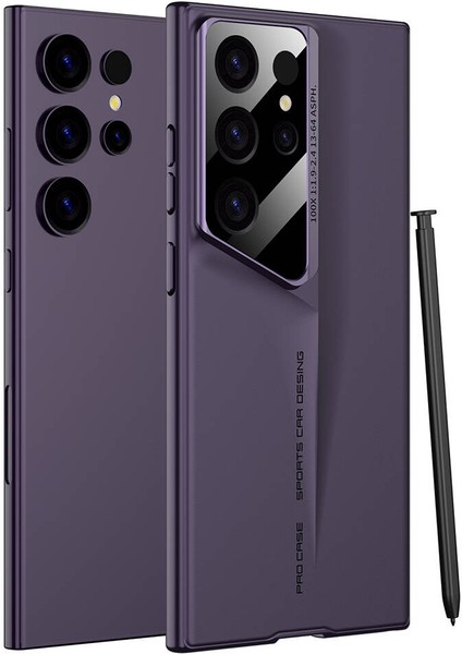 Galaxy S23 Ultra Kılıf Ultra Ince Kamera Korumalı Sert Rubber Zore Procase Kapak-Mor