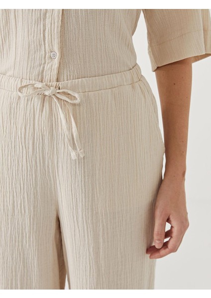 Lcw Vision Beli Lastikli Dokulu Kadın Pantolon modelleri