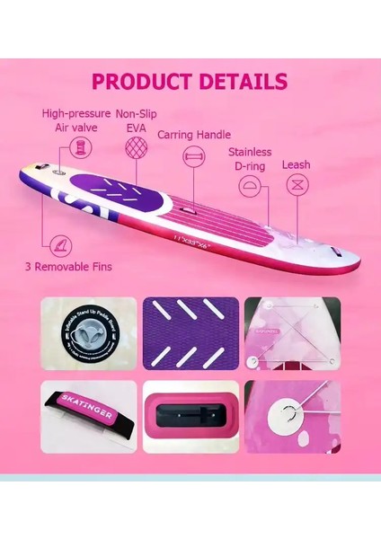 Rapunzel Sup Board 335X84X15 cm Ultra Dengeli Skatinger Gezi-Yoga Paddle Board - Tamset fiyatları