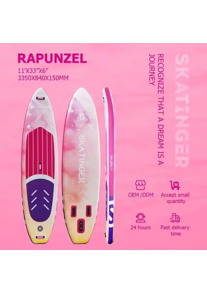 Rapunzel Sup Board 335X84X15 cm Ultra Dengeli Skatinger Gezi-Yoga Paddle Board - Tamset modelleri