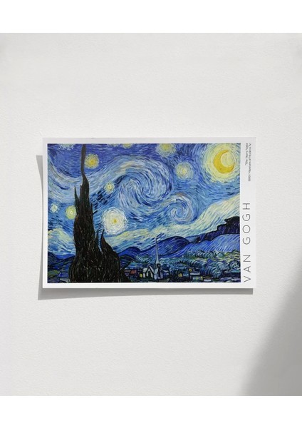 Çerçevesiz Poster Vincent Van Gogh Yıldızlı Geceler
