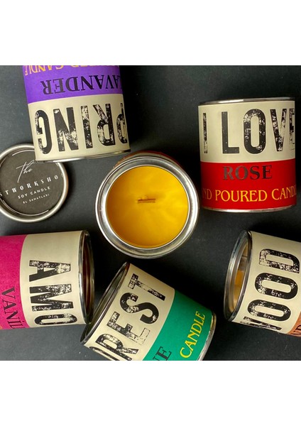 stworkshop Spring: Dekoratif ve Hediyelik Lavanta Kokulu mum Doğal Vegan Soya Wax Mumu. 250gr fırsatları
