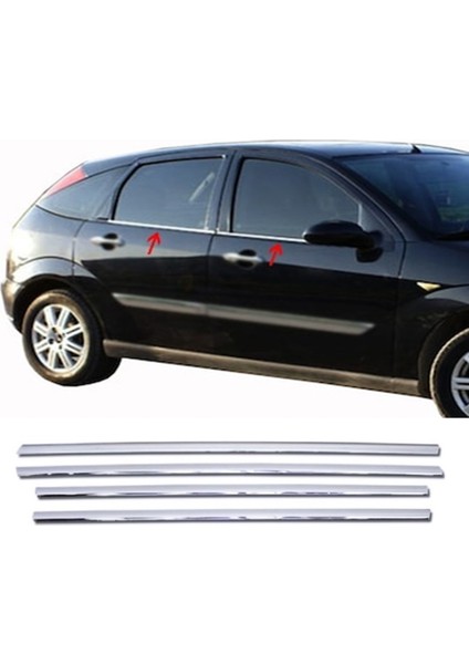 Focus 1 HB-SEDAN Krom Cam Çıtası 1998-2005 4prç P.ÇELİK