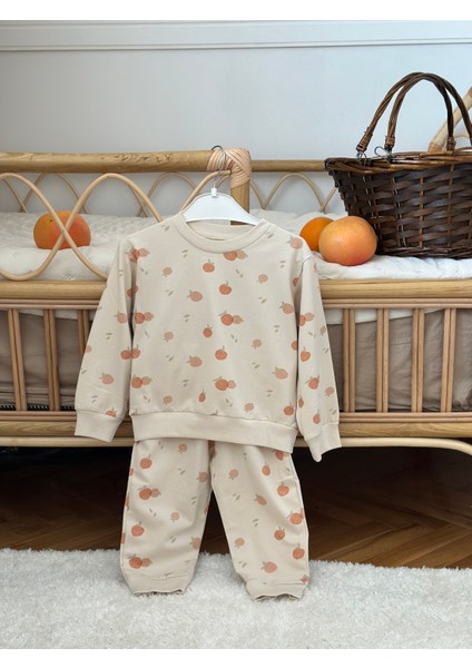 Pijama Takımı Uzun Kollu Baskılı Kız/erkek