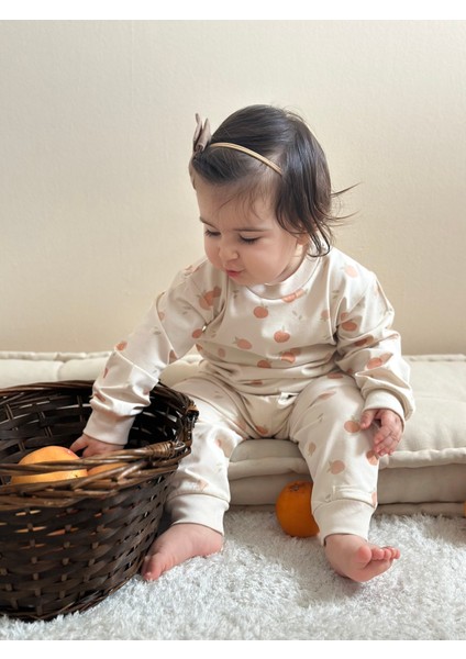 Pijama Takımı Uzun Kollu Baskılı Kız/erkek